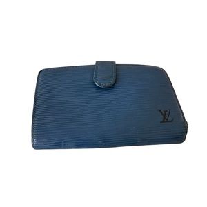 Short Louis Vuitton blue Epi kiss wallet
